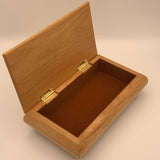 Jewelry Box Red Alder Wood with Brown Velvet Lining - Personalized Laser Engraved Wooden Gift Box - Customizable Keepsake Large Jewelry Box