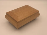 Personalized Red Alder Wood Jewelry Box | Laser Engraved with Brown Velvet Lining Gift Box | Customizable  Wood Valentine's Day Gift For Her