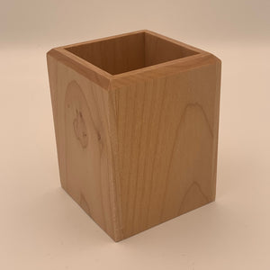 Personalized Wooden Pen Holder | Custom Laser Engraved Maple Wood Desk Organizer Holder | Customized Pen Cup Gift |  Pen Holder Office Gifts