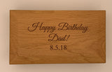 Jewelry Box Red Alder Wood with Brown Velvet Lining - Personalized Laser Engraved Wooden Gift Box - Customizable Keepsake Large Jewelry Box