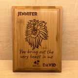 Personalized Wooden Card For Love | Custom Laser Engraved Eco-Friendly Bamboo Wood Plaque | Customized Funny Valentine's Day Wooden Plaque