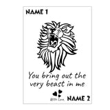 Personalized Wooden Card For Love | Custom Laser Engraved Eco-Friendly Bamboo Wood Plaque | Customized Funny Valentine's Day Wooden Plaque