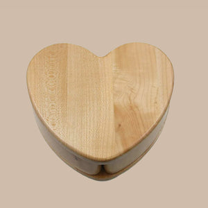 Personalized Jewelry Box | Custom Laser Engraved Maple Wood Heart-Shape Jewelry Keepsake Box | Customizable Wooden Wedding Anniversary Gift