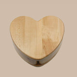Personalized Jewelry Box | Custom Laser Engraved Maple Wood Heart-Shape Jewelry Keepsake Box | Customizable Wooden Wedding Anniversary Gift