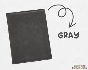 Passport Holder Leather Personalized | Laser Engraved 4 1/4" x 5 1/2" | Passport Holder for Women Men | Passport Cover for Travel Gift