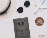 Passport Holder Leather Personalized | Laser Engraved 4 1/4" x 5 1/2" | Passport Holder for Women Men | Passport Cover for Travel Gift