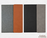 Leather Personalized Portfolio with Notepad, Pocket & Pen Holder | Custom Engraved 7 x 9 Leatherette Canvas Portfolio | Business Gift Folio