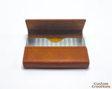 Personalized Laser Engraved Businnes Card Holder | Executive Office Gift | Custom Vegan Leather Hard Card Case | Business Card Organizer