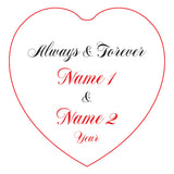 Personalized Wedding Anniversary Gift | Laser Engraved Heart Shaped 5" x 5" Maple Wooden Anniversary Gift | Unique Gift for Your Loved One