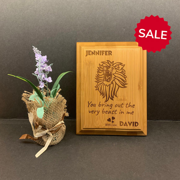 Personalized Wooden Card For Love | Custom Laser Engraved Eco-Friendly Bamboo Wood Plaque | Customized Funny Valentine's Day Wooden Plaque