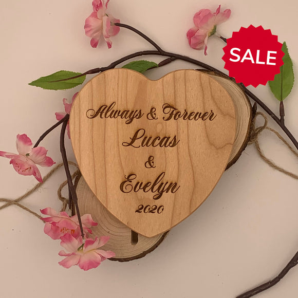Personalized Wedding Anniversary Gift | Laser Engraved Heart Shaped 5