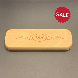 Personalized Single Pen Case with Laser Engraving | Customizable Wooden Pen Box Office Gift | Maple Wood Pen Box to Executive, Office Gifts