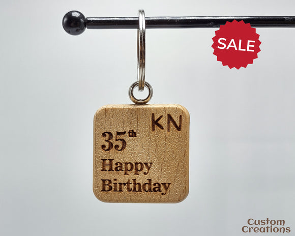 Personalized Wooden Keychain with Laser Engraving | Custom Engraved Wooden Keychain Gift for Home | Car, Office, Birthday, or Executive Gift