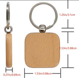 Personalized Wooden Keychain with Laser Engraving | Custom Engraved Wooden Keychain Gift for Home | Car, Office, Birthday, or Executive Gift