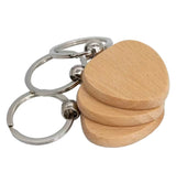 Personalized Wood Keychain with Laser Engraving | Custom Engraved Wooden Heart Shape Keychain Gifts for Home, Car, Office | Birthday Gifts
