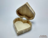 Personalized Wooden Jewelry Box | Customizable Laser Engraved Heart-shaped Wood Jewelry Box | Custom Engraved Box Wedding Anniversary Gift