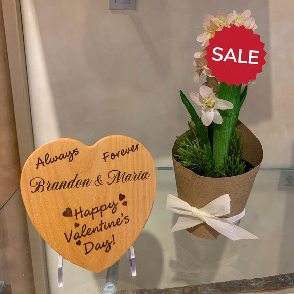 Customizable Heart Shaped Maple Wood | Personalized Laser Engraved Valentine's Day Gift  | 5