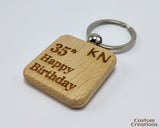 Personalized Wooden Keychain with Laser Engraving | Custom Engraved Wooden Keychain Gift for Home | Car, Office, Birthday, or Executive Gift