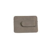 Personalized Leather Card Case Holder With Money Clip | Two card slots and a Heavy-duty Clip | Customize Laser Engraved Vegan Leather Gift