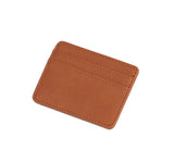 Personalized Leather Card Case Holder With Money Clip | Two card slots and a Heavy-duty Clip | Customize Laser Engraved Vegan Leather Gift