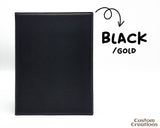 Personalized Portfolio with Notepad, Pocket and Pen Holder | 7" x 9" Laserable Vegan Leather Portfolio | Custom Business Leatherette Folio