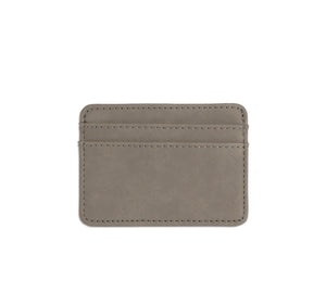 Personalized Leather Card Case Holder With Money Clip | Two card slots and a Heavy-duty Clip | Customize Laser Engraved Vegan Leather Gift