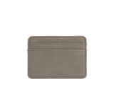 Personalized Leather Card Case Holder With Money Clip | Two card slots and a Heavy-duty Clip | Customize Laser Engraved Vegan Leather Gift