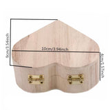 Personalized Wooden Jewelry Box | Customizable Laser Engraved Heart-shaped Wood Jewelry Box | Custom Engraved Box Wedding Anniversary Gift