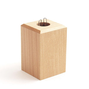Personalized Maple Wood Paper Clip Holder | Laser Engraving Wooden Magnet Attach Clip Holder Gift | Unique Gift for Office | Desk Organizer