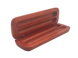 Personalized Pen Case with Custom Laser Engraving | Customizable Wooden Executive Office Gifts | Rosewood, Maple Wood Double Slot 2-Pen Box