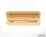 Personalized Single Pen Case with Laser Engraving | Custom Gift to Congratulate Graduation | Maple Pen Box to Executive Office