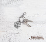Customizable Pet Memorial Charm | No longer by my side but forever in my heart | Personalized Silver Color Zinc Engravable Back Side Charm