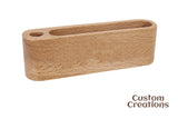 Beech Wood Business Card and Pen Holder | Personalized Wooden Card Holder Desk Organizer | Laser Engraved Wood Unique Executive Office Gift
