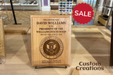Laser Engraved Father's Day Red Alder Wood Plaque | Personalized Presidential Certificate Plaque | Custom Household Wall Decor Gift for Dad