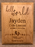 Personalized Laser Engraved Customize Bamboo Wood Plaque